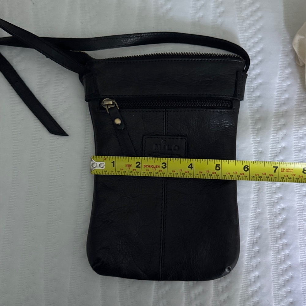 Black Leather Crossbody Bag - Picture 4 of 6